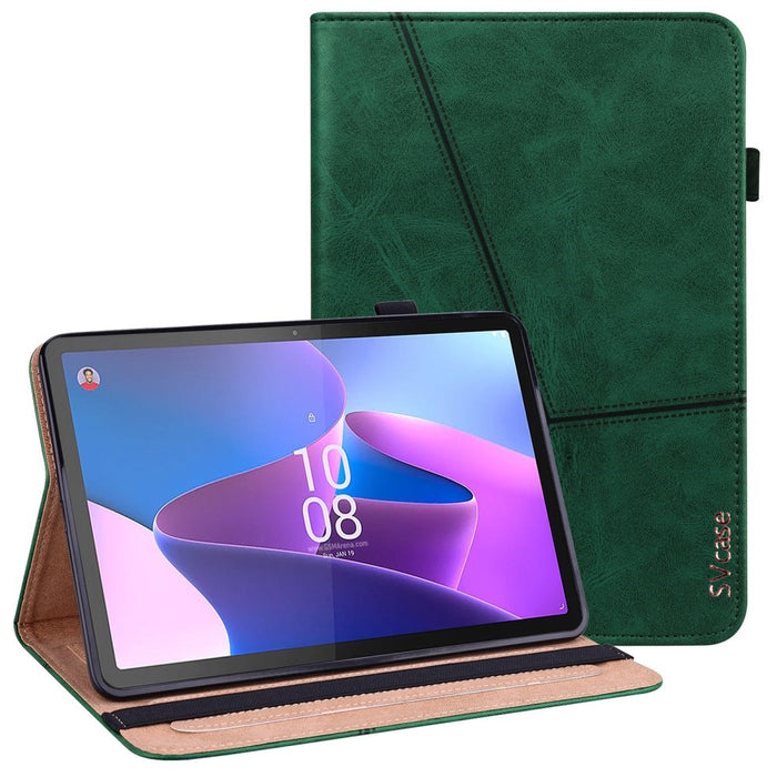 SVcase Premium For Tab P11 Gen 2 11.5 tb350fu case Line Imprinted Leather Protective Tablet Cover Stand - Green