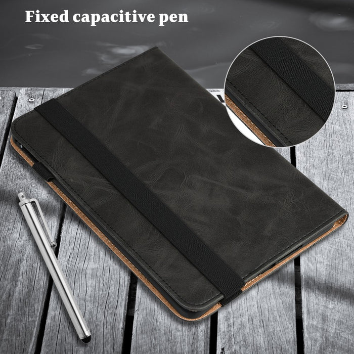 SVcase Premium for Galaxy Tab S10 11 / S9 11 / S9 FE 10.9 case PU Stand Cover Line with Card Slots - Black - SVcase