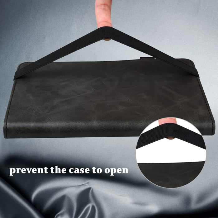 SVcase Premium for Galaxy Tab S10 11 / S9 11 / S9 FE 10.9 case PU Stand Cover Line with Card Slots - Black - SVcase