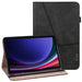 SVcase Premium for Galaxy Tab S10 11 / S9 11 / S9 FE 10.9 case PU Stand Cover Line with Card Slots - Black - SVcase