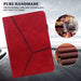 SVcase Premium for Galaxy Tab A9 plus 11 case with Card Slots PU Leather Line Imprinted Tablet Cover - Red - SVcase