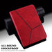 SVcase Premium for Galaxy Tab A9 plus 11 case with Card Slots PU Leather Line Imprinted Tablet Cover - Red - SVcase