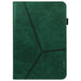 SVcase Premium for Galaxy Tab A9 plus 11 case with Card Slots PU Leather Line Imprinted Tablet Cover - Green - SVcase