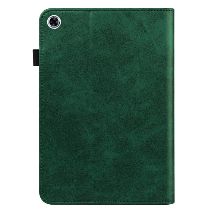 SVcase Premium for Galaxy Tab A9 plus 11 case with Card Slots PU Leather Line Imprinted Tablet Cover - Green - SVcase
